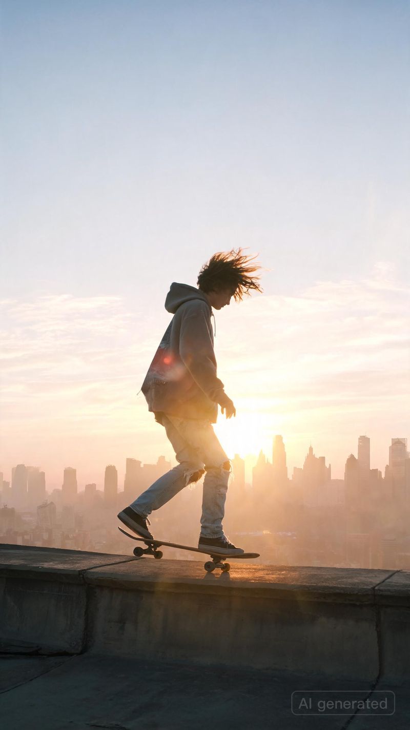 Rooftop skater